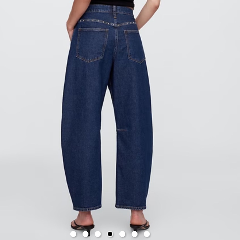 Gap Studded High Rise Barrel Jeans - Picture 3 of 9